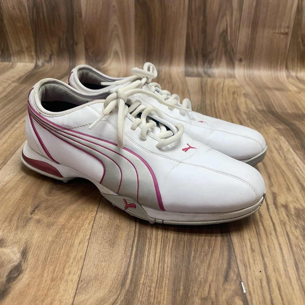 PUMA WOMEN'S GOLF SHOES WHITE & PINK SIZE‎ 8.5